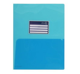 Dosier Con Doble Bolsa Office Box Pp A4 Con Tarjetero Azul (Set de 10)