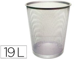 Q-connect Papelera Metálica Rejilla Gris 295x345mm 19 Litros