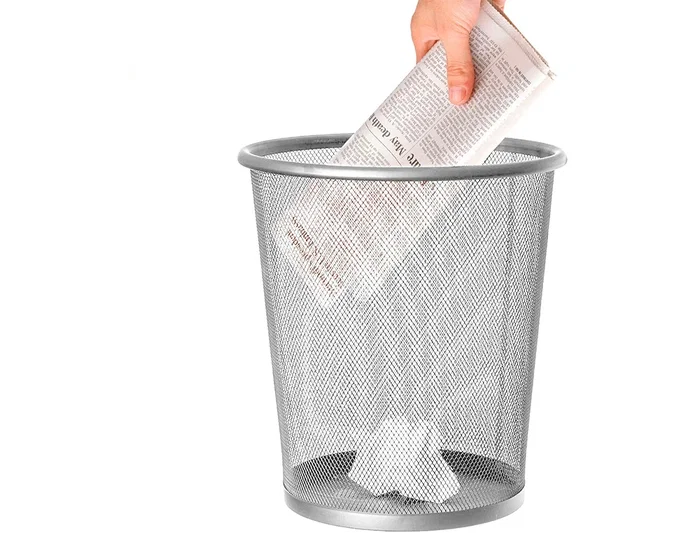 Q-connect Papelera Metálica Rejilla Gris 295x345mm 19 Litros