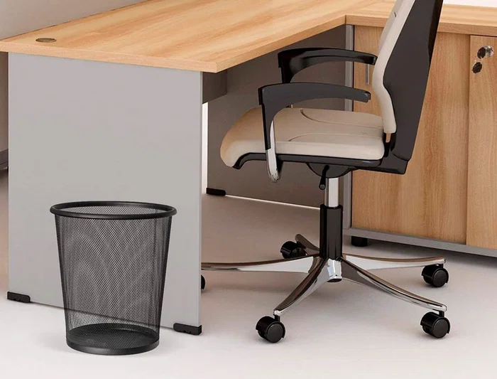 Q-connect Papelera Metálica Rejilla Negra 295x345mm 19 Litros