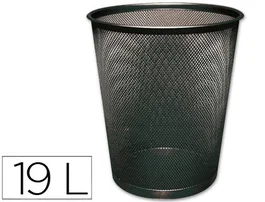 Q-connect Papelera Metálica Rejilla Negra 295x345mm 19 Litros