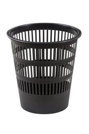 Papelera Plastico Rejilla Faibo 12 L Negra