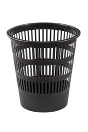 FAIBO Papelera de Rejilla 12 L Negra