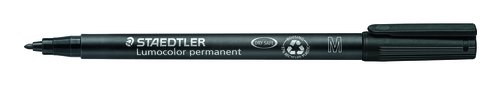 Rotulador Permanente Staedtler 317 Lumocolor (M) Negro (Set de 10) Rotulador Permanente Staedtler 317 Lumocolor (M) Negro (Set de 10)