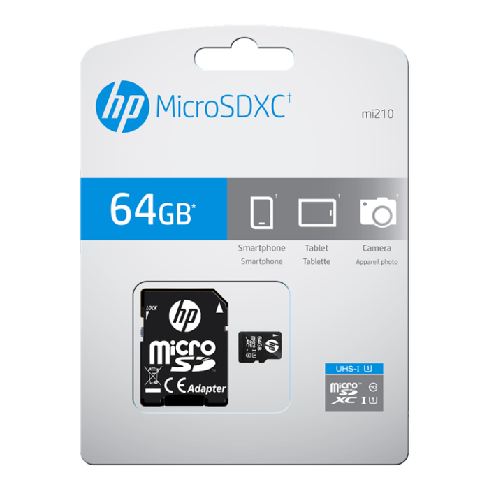 HP SDU64GBXC10HP-EF 64 GB MicroSDXC UHS-I Clase 10 Tarjeta de Memoria HP SDU64GBXC10HP-EF 64 GB MicroSDXC UHS-I Clase 10 Tarjeta de Memoria