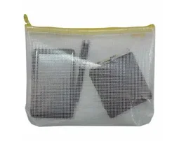 Office Box Bolsa multiusos de malla DIN A5 con cremallera amarillo 200x250 mm