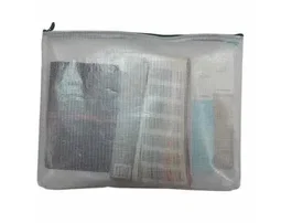 Office Box Bolsa Multiusos de Malla B6 con Cremallera Roja 185x215 mm