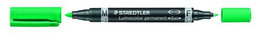 Marcador Permanente Staedtler 348 Lumocolor Duo Conico Verde (Set de 10)
