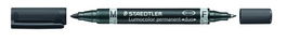 Marcador Permanente Staedtler 348 Lumocolor Duo Conico Negro (Set de 10)
