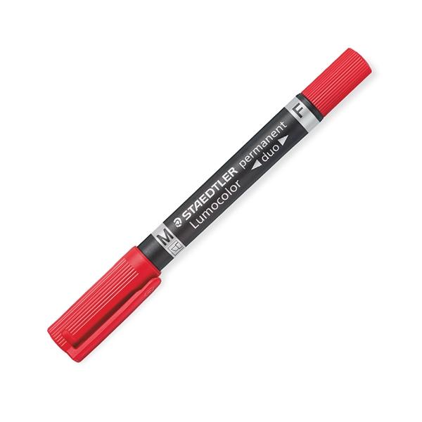 Staedtler Lumocolor Duo Rotulador Permanente Rojo 0,6 mm y 0,9 mm Staedtler Lumocolor Duo Rotulador Permanente Rojo 0,6 mm y 0,9 mm