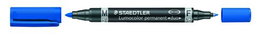 Staedtler Lumocolor Duo Rotulador permanente azul con puntas de 0,6 mm y 0,9 mm