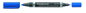 Staedtler Lumocolor Duo Rotulador permanente azul con puntas de 0,6 mm y 0,9 mm