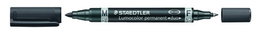 Staedtler Lumocolor Duo Rotulador permanente negro 0,6 mm y 0,9 mm