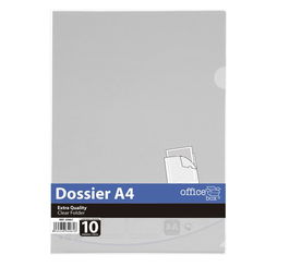 Dosier Uñero Extra Office Box A4 Cristal Paquete De 10