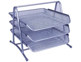 Q-connect KF00822 Bandeja sobremesa metálica rejilla plata 3 bandejas movibles 350x278x275 mm