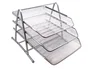 Q-connect KF00822 Bandeja sobremesa metálica rejilla plata 3 bandejas movibles 350x278x275 mm