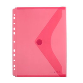 Dosier Sobre Office Box Pp Velcro A4 Multitaladro Rojo (Set de 10)