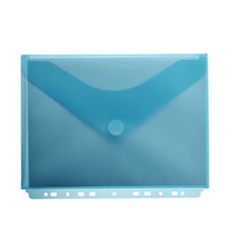 Dosier Sobre Office Box Fuelle Pp Velcro A4+ Multitaladro Azul Transparente (Set de 10)