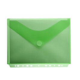 Dosier Sobre Office Box Fuelle Pp Velcro A4+ Multitaladro Verde Transparente (Set de 10)