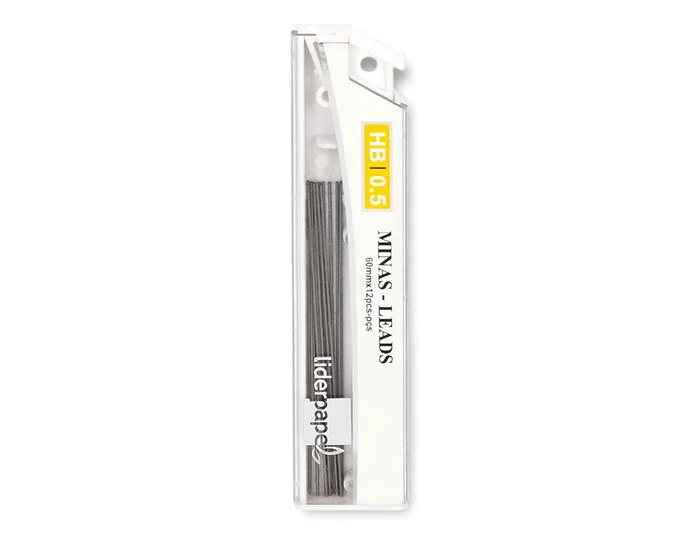 Liderpapel Minas de grafito 0,5 mm HB, 12 unidades Liderpapel Minas de grafito 0,5 mm HB, 12 unidades