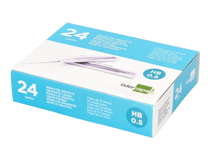 Liderpapel Minas de grafito 0,5 mm HB, 12 unidades Liderpapel Minas de grafito 0,5 mm HB, 12 unidades