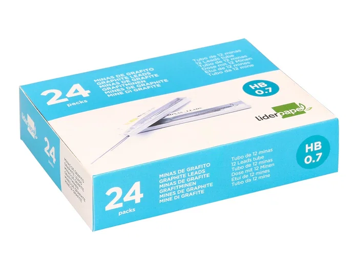 Liderpapel Minas de grafito 0,7 mm HB, 12 unidades Liderpapel Minas de grafito 0,7 mm HB, 12 unidades