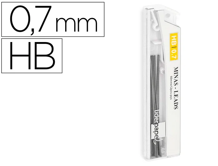 Liderpapel Minas de grafito 0,7 mm HB, 12 unidades Liderpapel Minas de grafito 0,7 mm HB, 12 unidades