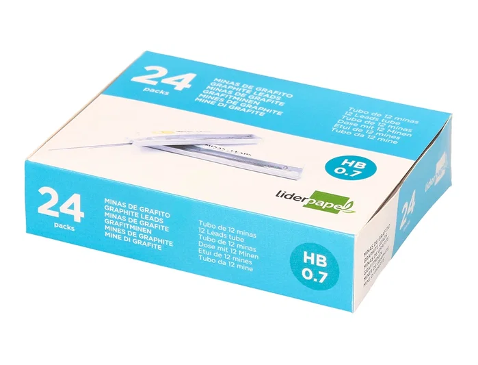 Liderpapel Minas de grafito 0,7 mm HB, 12 unidades Liderpapel Minas de grafito 0,7 mm HB, 12 unidades