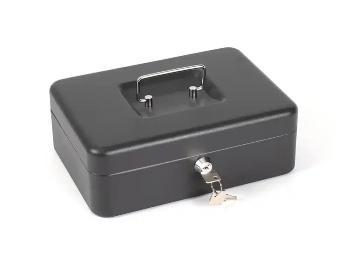 Q-connect Caja caudales 250x180x90 mm Negra con Portamonedas