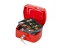 Q-connect Caja Caudales 6" 152x115x80 mm Roja con Portamonedas