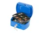 Q-connect Caja Fuertes 6' 152x115x80 mm Azul Con Portamonedas Y Clasificador