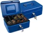 Q-connect Caja de caudales azul 200x160x90 mm con portamonedas