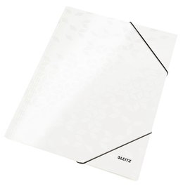 Carpeta De Gomas Y Solapas Leitz Wow Carton Plastificado A4 Blanco (Set de 10)