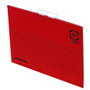 GIO BY ELBA Carpeta Colgante Lomo V con Visor Superior Rojo