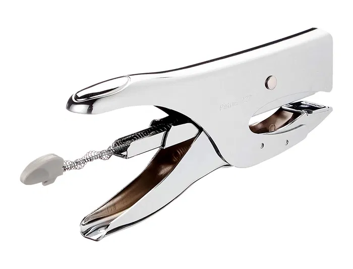 Petrus Grapadora de Tenaza 222 Metálica Cromada, Capacidad 40 Hojas, Grapas 22/6-8 y 24/6-8