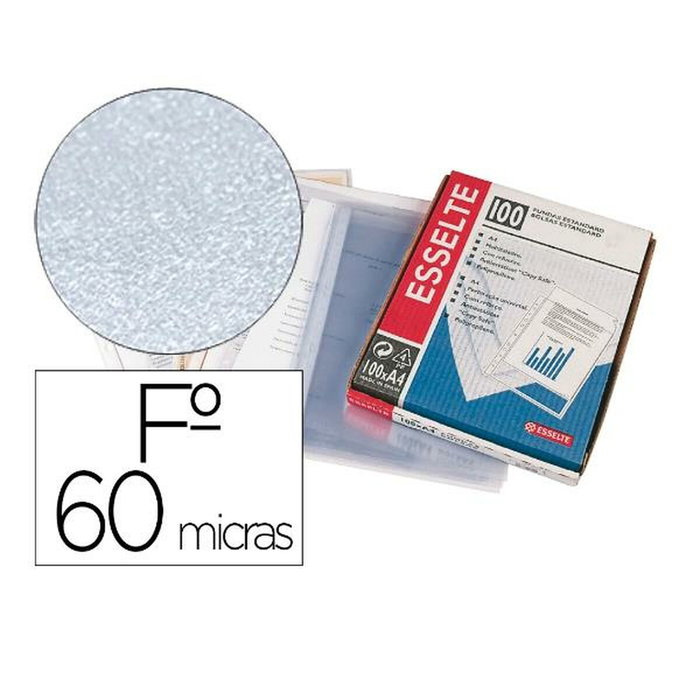 Esselte Fundas de Polipropileno Formato Folio Acabado Piel de Naranja 60 mc