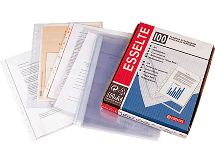 Esselte Fundas de Polipropileno 16 Taladros Piel de Naranja Folio