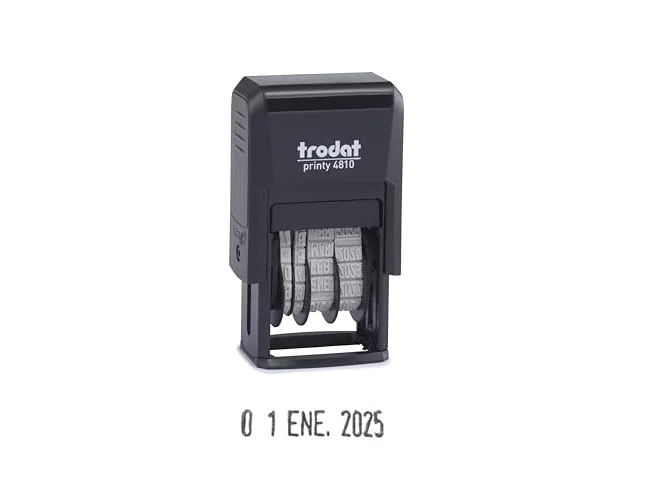 TRODAT Fechador Printy 4810 con entintaje automático, 3,8 mm, negro TRODAT Fechador Printy 4810 con entintaje automático, 3,8 mm, negro