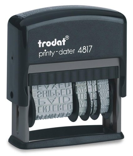 Trodat Printy 4817 Sello Formulario con Fechador y 12 Textos Trodat Printy 4817 Sello Formulario con Fechador y 12 Textos