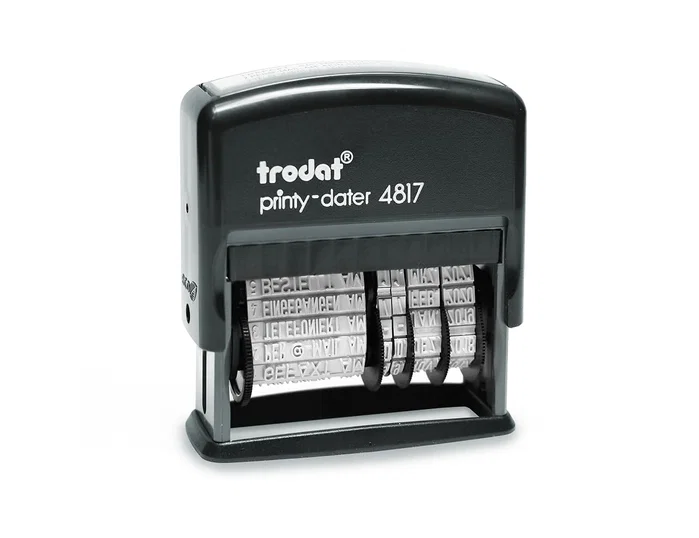 Trodat Printy 4817 Sello de Formulario Comercial con Fechador y 12 Textos Trodat Printy 4817 Sello de Formulario Comercial con Fechador y 12 Textos