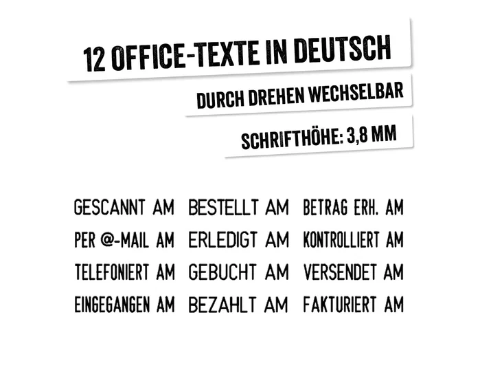 Trodat Printy 4817 Sello de Formulario Comercial con Fechador y 12 Textos Trodat Printy 4817 Sello de Formulario Comercial con Fechador y 12 Textos