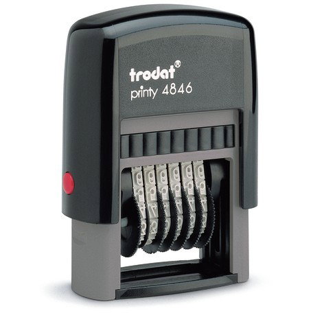 Trodat 4846 Numerador automático de 6 bandas con caracteres de 4 mm