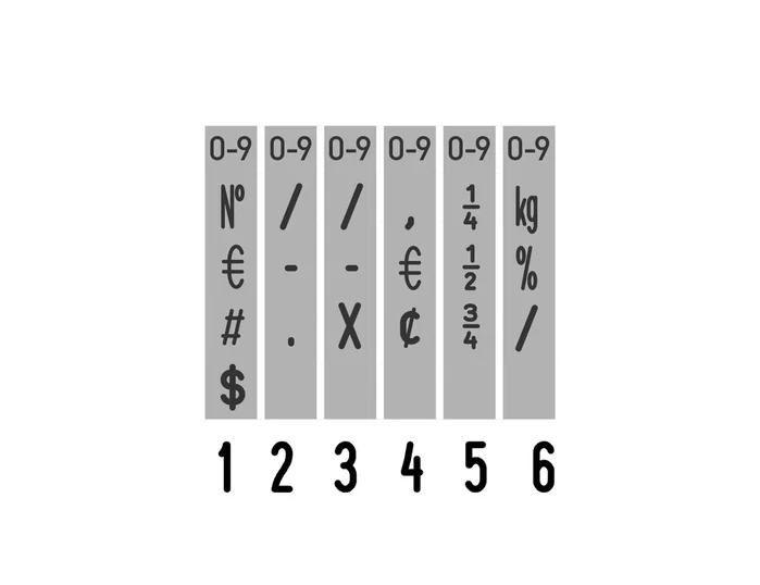 Trodat 4846 Numerador automático de 6 bandas con caracteres de 4 mm