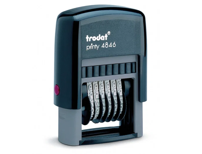 Trodat 4846 Numerador automático de 6 bandas con caracteres de 4 mm