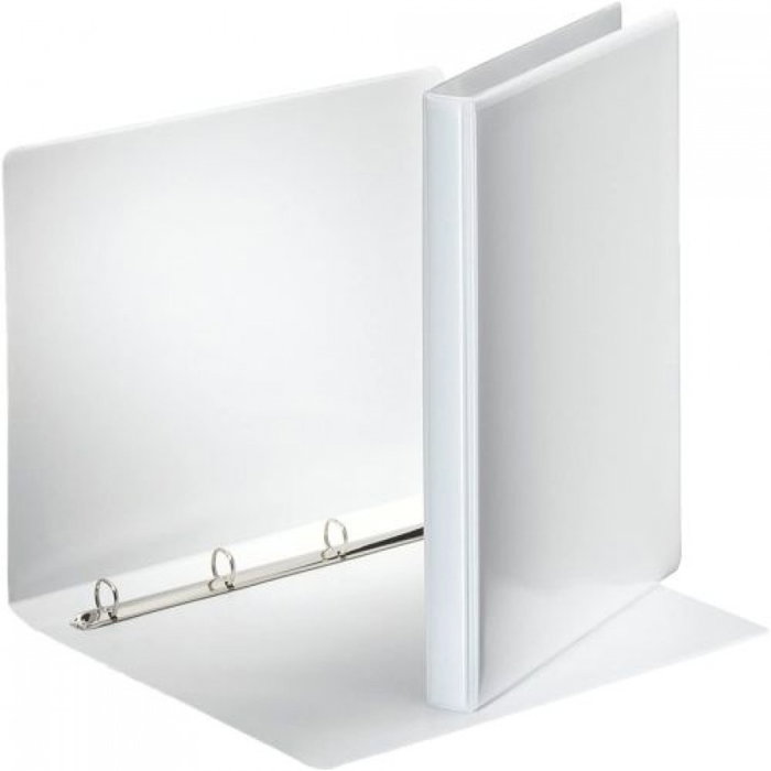 Esselte Carpeta Canguro Básica A4 Blanca con 4 Anillas Redondas de 16 mm