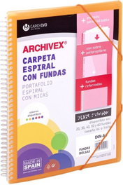 CARCHIVO Carpeta Archivex Star Naranja con 40 Fundas A4