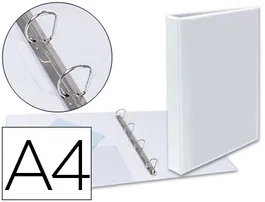 Esselte Carpeta Canguro 4 Anillas Mixtas 25mm A4 Plástico Blanca