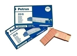 Grapas Petrus 22/6 Cobreadas Caja De 1000