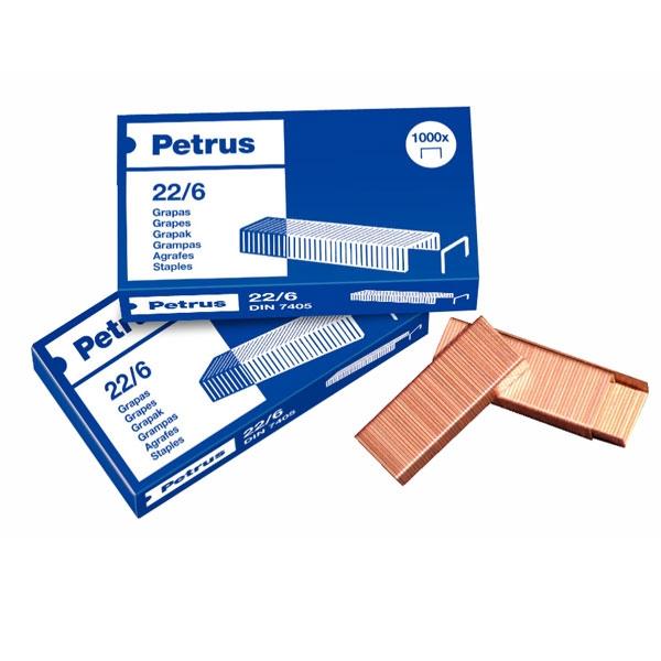 Petrus Grapas 22/6 Cobreadas Caja de 1000 Petrus Grapas 22/6 Cobreadas Caja de 1000