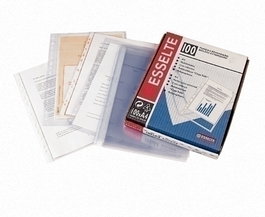 ESSELTE Fundas Perforadas A4 Piel de Naranja 40µ con Refuerzo